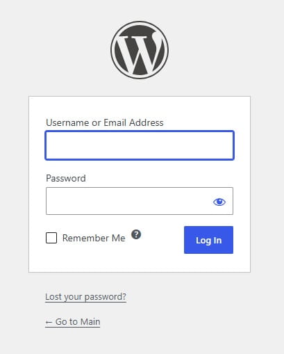 wordpress login