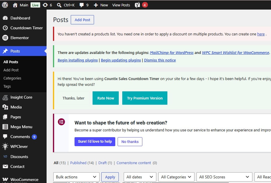wordpress posts