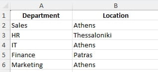 Data Enrichment στο excel με XLOOKUP
