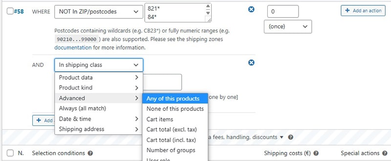 μεταφορικά Woocmmerce ανά προϊόν (Shipping by product)